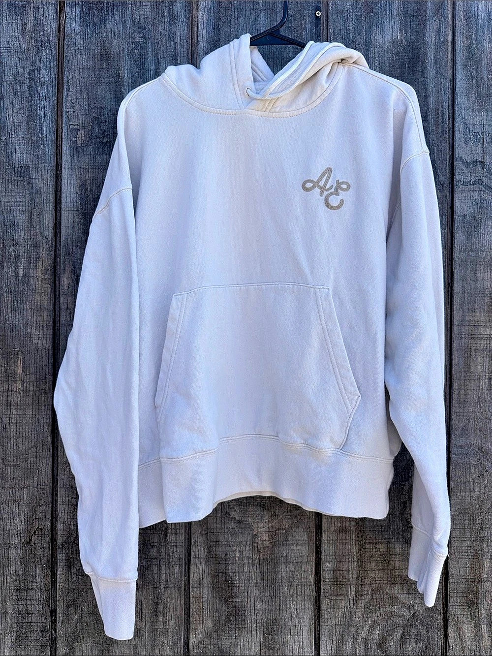 American Eagle AE Relaxed Fit Hoodie White Relaxed Fit Hoodie Size Medium Unisex